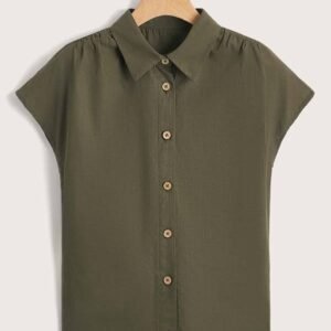 Solid Dolman Sleeve Blouse