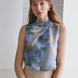 MOTF X MONET INSPIRED 100% Silk Draped Top