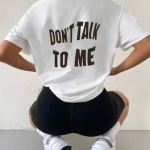 Slogan Graphic Drop Shoulder Tee