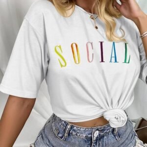Letter Graphic Drop Shoulder Tee