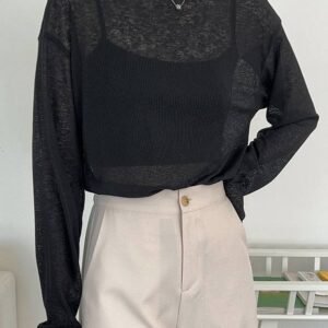 DAZY Solid Drop Shoulder Tee